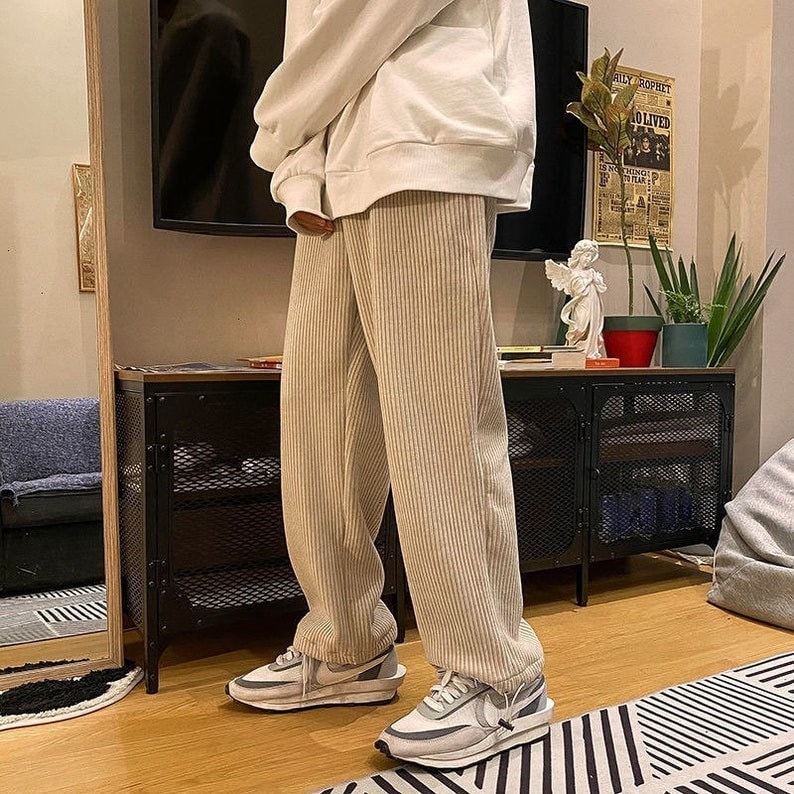 Men's Corduroy Y2k Korean Style Stylish Trousers