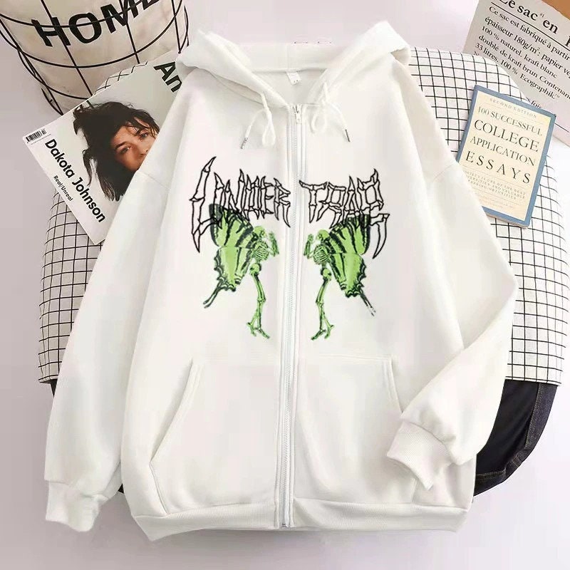 Men Jacket Y2k Hoodie Butterfly Hoodie Skeleton Sweatshirt Women's Hoodie Hooded Sweatshirt Unisex Gothic Hoodie