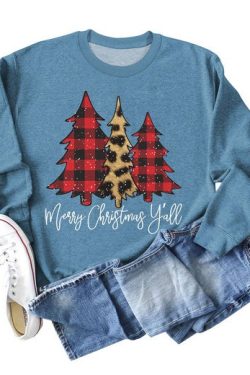 Merry Christmas Y'all Merry Christmas Y'all Crewneck Christmas Sweatshirt Christmas Spruce Shirt