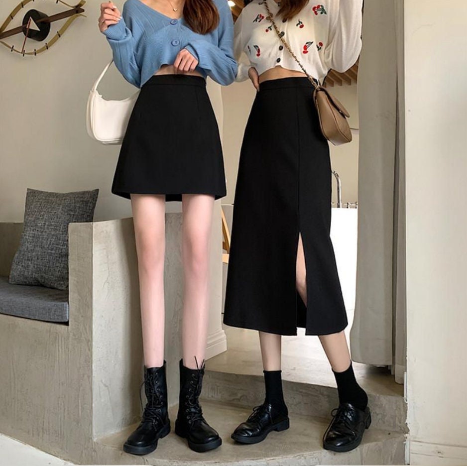 Mini And Midi Black Skirts For Women Dark Academia Clothing With Plus Size Options