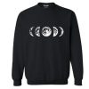 Moon Sweatshirt Phase Moon Phases Sweatshirt Moon Sweater Unisex High Quality Eco Print Soft Fleece Lined Moon Phases Moon Shirt