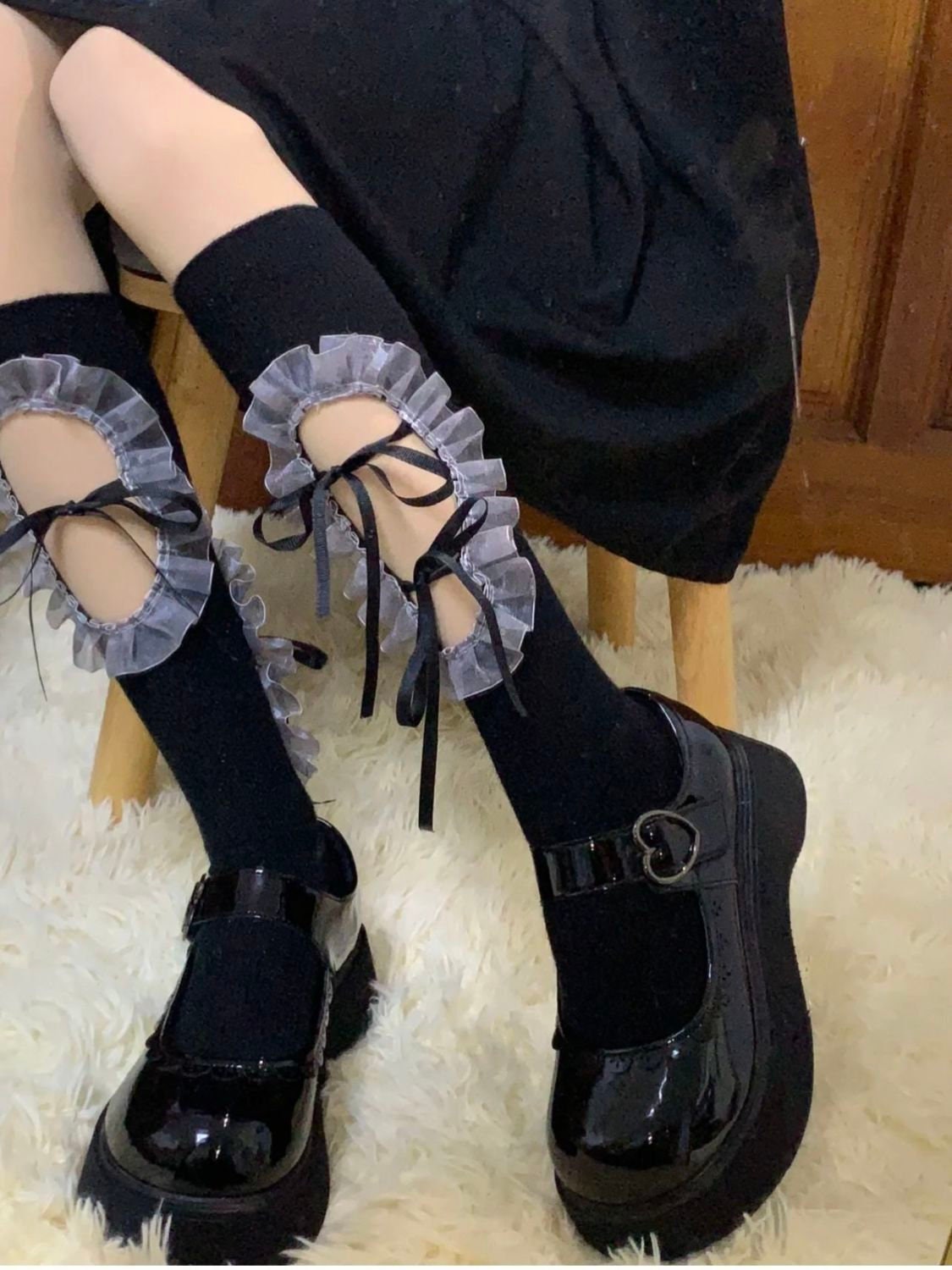 New Lolita Shoes Platform Shoes White Black Mary Jane Shoes High Heel Women Jk Uniform Leather Shoes College Girls Shoes