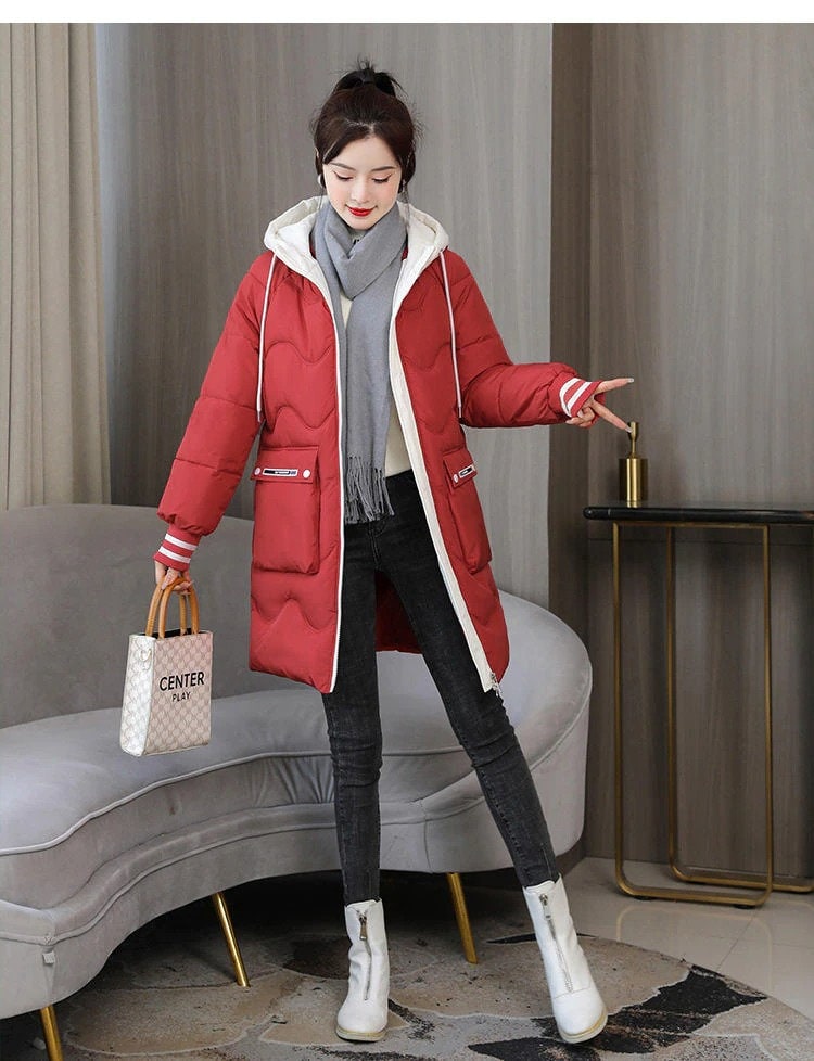 New Winter Hooden Cotton Padded Coat Korean Loose Warm Thicken Coat Windproof Outwear Down Cotton Jacket Women's Parkas