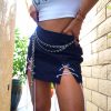 One Of A Kind Pinstripe 90's 2000's Inspired Custom Mini Skirt