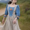 Original Design Pastoral Dress Cotton And Linen Cinderella Dress Cottagecore Dress Vintage French Dress Victorian Dress Abiti Vittoriani