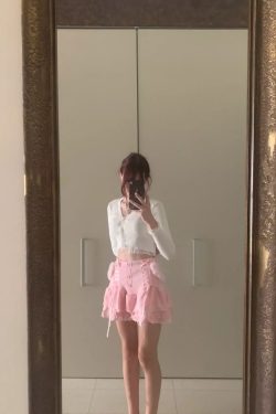 Pink Ruffle Mini Skirt (Also Available In White)