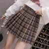 Pleated Plaid Retro A Line Skirt Dark Academia Clothing