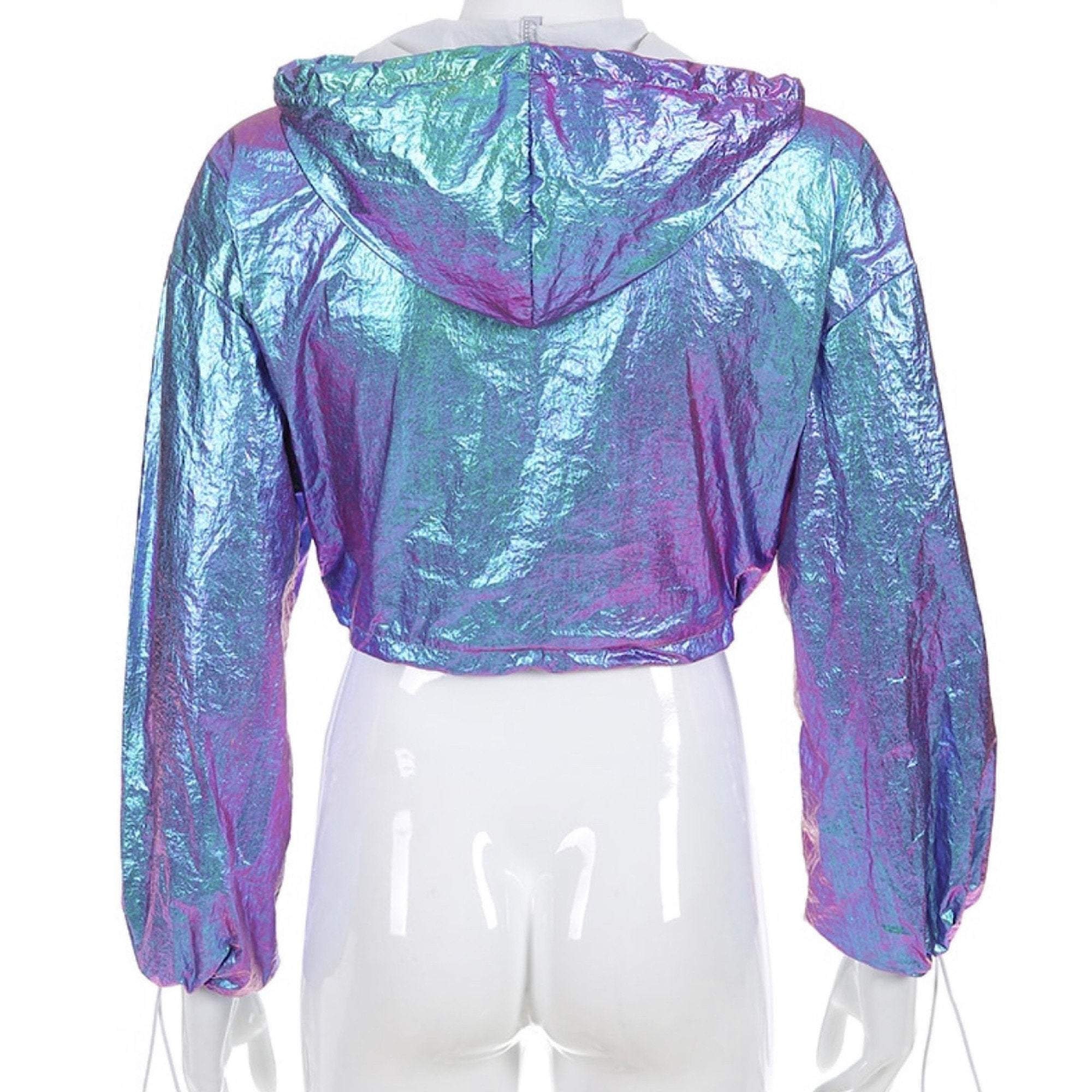 Reflective Sparkly Space Hoodie With Pockets And Pants