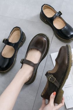 Retro Women School Shoes Vintage Comfortable Dark Academia Shoes