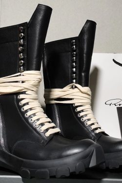 Rick Owens Boots Sneaker Shoe Men's Casual Black Shoes High Boots