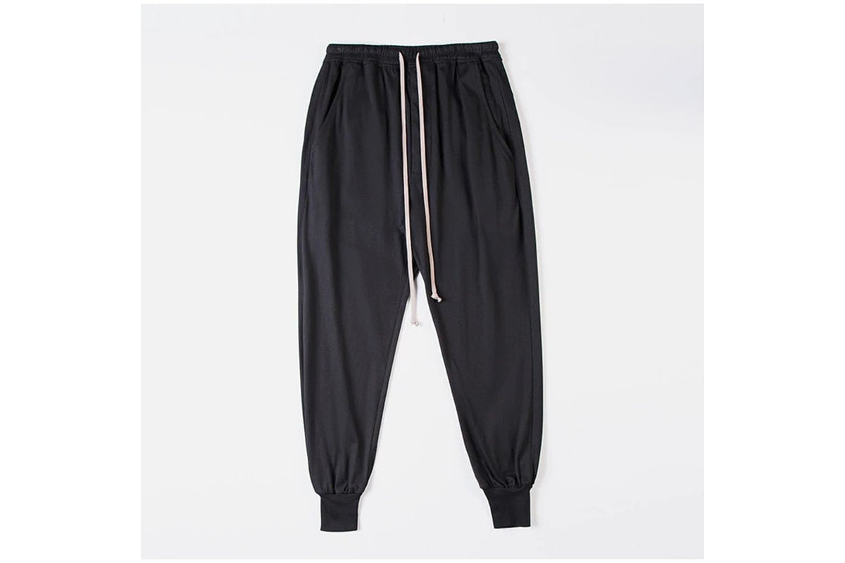 Rick Owens Ss22 Casual Pants Sweatpants Drawstring Elastic Waist Men's Owens Pants Men's Clothing Streetwear
