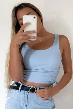 Ruched Sleeveless Tank Tops Tees Women Solid Casual Fashion Crop Top Ladies High Street Tie Up Crop Top Summer Fitness