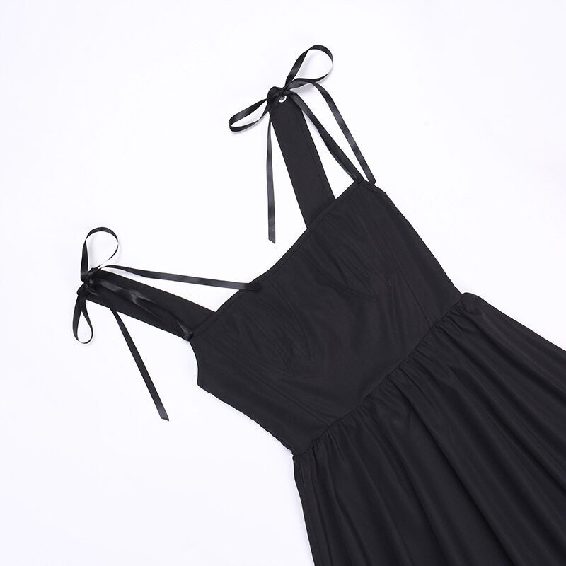 Sleeveless Aesthetic Pleated Backless Mini Dress Y2k Clothing Summer Casual Women Kawaii Lace Up Slim A Line Dress Trendy Clothes