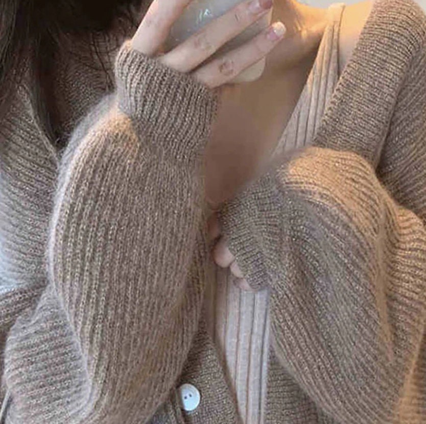 Staple Warm Soft Knit Cozy And Comfy Button Cardigan With Pockets Retro Vintage Trends Cute Aesthetic Fashion Y2k 2000s 90s Style