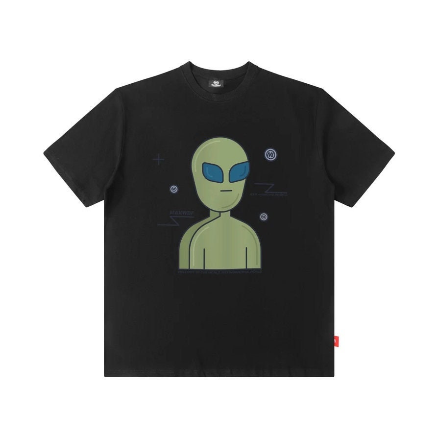 Streetwear Alien Graphic Tee Shirt Harajuku Urban Fashion Summer Short Sleeves Graphic T Shirt