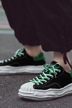 Streetwear Fashion Ema 11 Canvas Sneakers For Men Urban Casual Black Skate Shoes