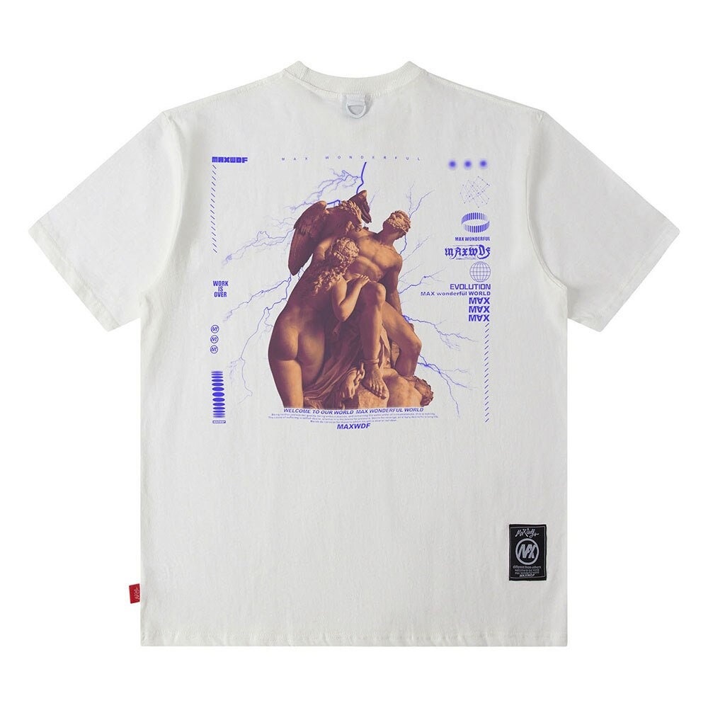 Streetwear Fashion Mythology Artwork Graphic Tee Shirt For Men Summer Casual Oversized Fit Short Sleeve T Shirt