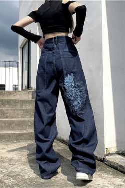 Streetwear Jeans Vintage Jeans Streetwear Jeans Gothic Jeans Streetwear Style Jeans Y2k Style Jeans Printed Jean
