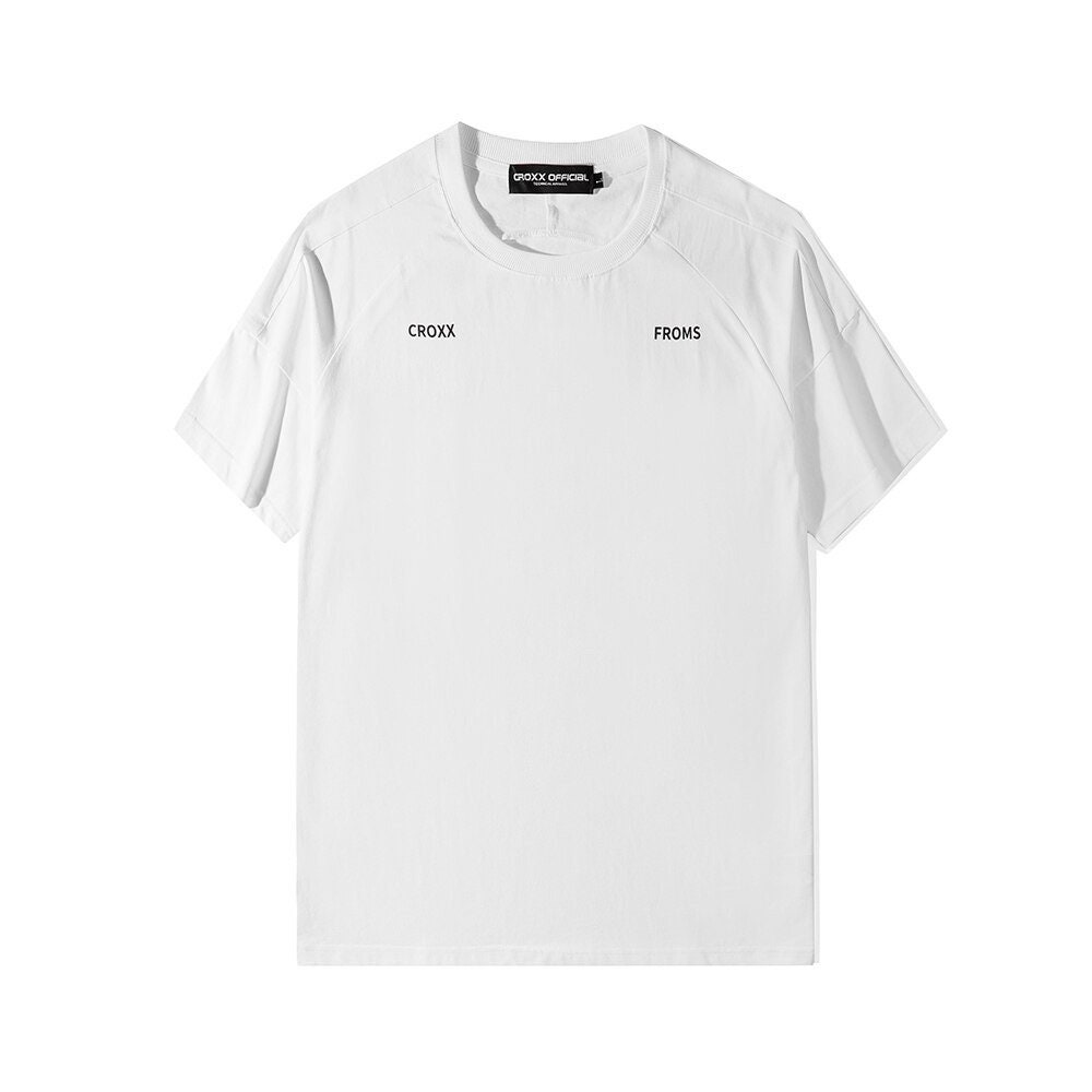 Streetwear Summer Croxx Ai Tee Shirt For Men Urban Fashion Cotton Black Short Sleeve T Shirt