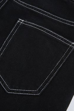 Strip & White Stripe Designed High Waisted Loose Hip Hop Flare Pants Streetwear Gothicwear Punkwear Harajuku Vintage Winterwear