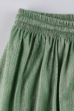 Summer Skirt Green Skirt Retro Skirt Small Floral Print A Line Skirt Holiday Skirt Beach Skirt Flowy Skirt Y2k Skirt