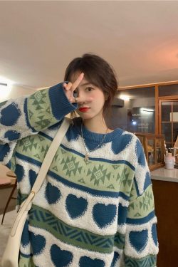 Sweater Pullovers Women Soft Patchwork Design Sweet Simple Fashion Casual Lovely Korean Style Student Loose All Match Autumn New