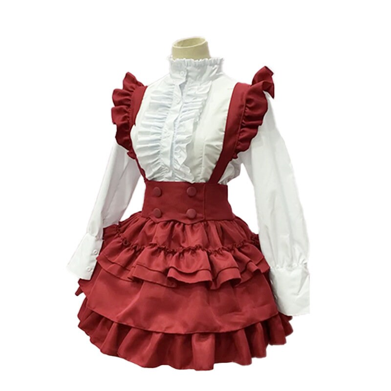 Sweet Kawaii Cyberpunk Maid Dress Lolita Style Maid Dress Cute Dress Schoolgirl Anime Cosplay Cafe Maid Dress Gift For Girls