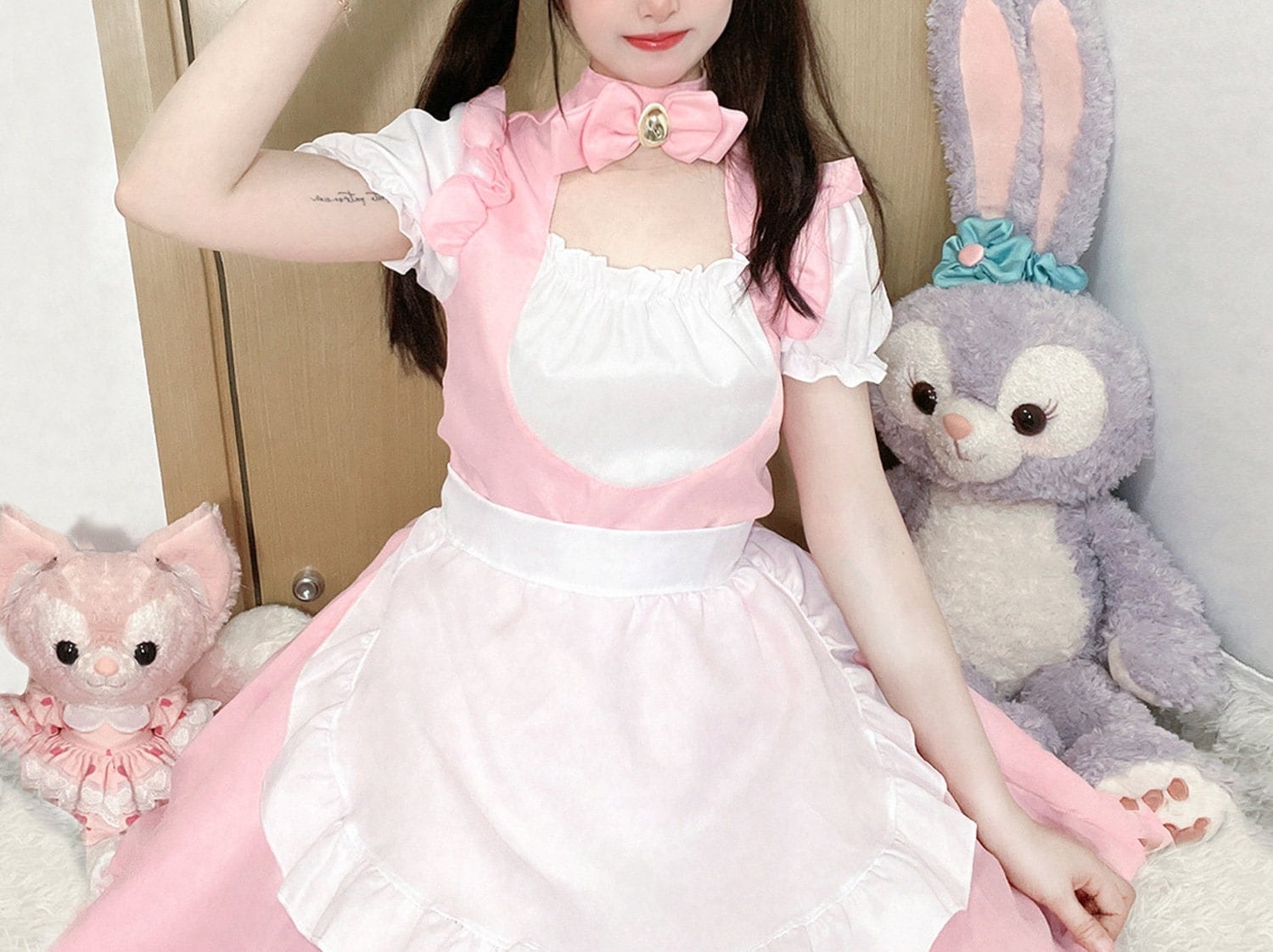 Sweet Kawaii Maid Dress Lolita Style Maid Dress Cute French Maid Dress Schoolgirl Anime Cosplay Cafe Maid Dress Gift For Girls