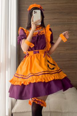 Sweet Lolita Dress Maid Cosplay Costume Anime Women French Maid Outfit Cute Princess Dress Schoolgirl Plus Size Role Play Costumes Dress
