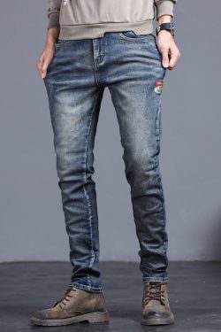Traditionally � Men's Vintage Blue Designer Denim Jeans Classic Slim Fit Men's Jeans