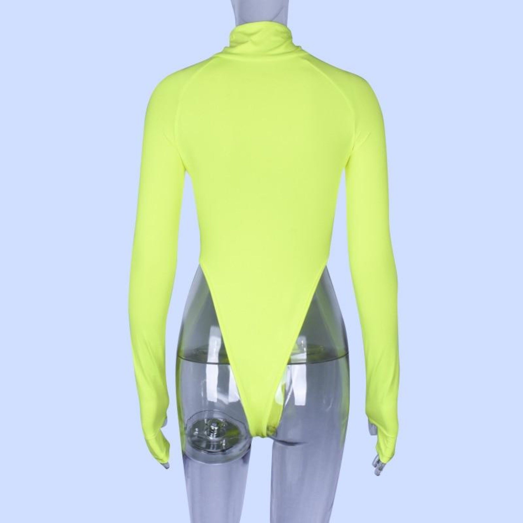 Turtleneck Bodysuit With Long Sleeve In Neon Color