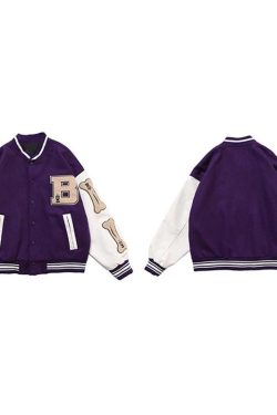 Varsity Baseball Bomber Jacket Women Hip Hop Bone Letter Patchwork Leather Jackets Streetwear Men Unisex College Coats Gift Fast Shipping