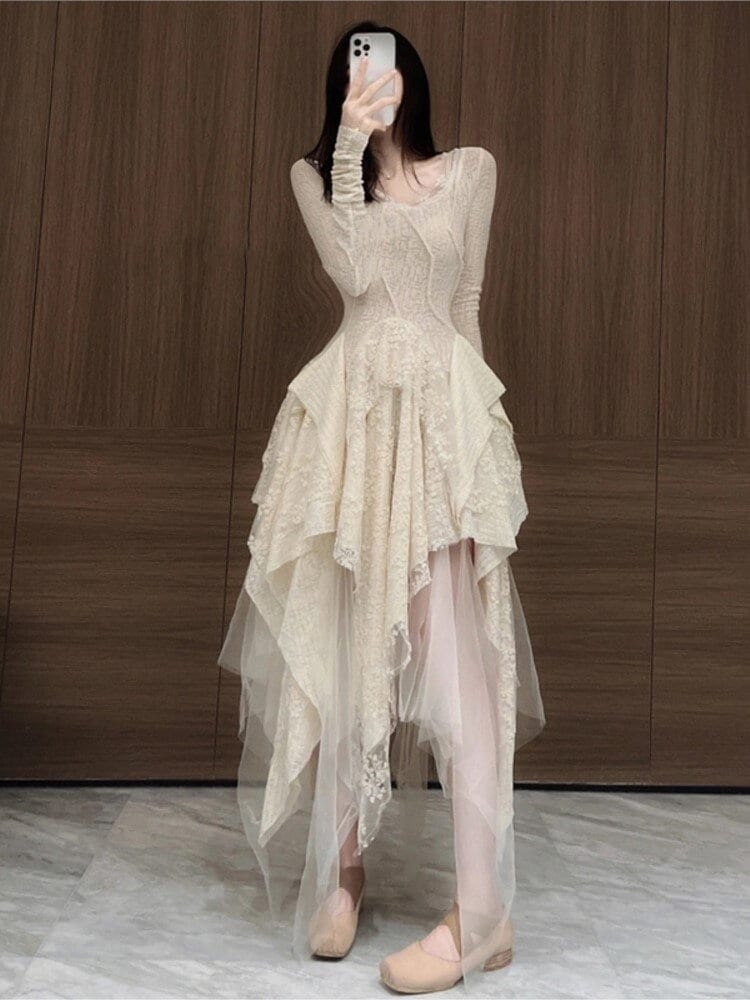 Victorian Lace Dress Gothic Steampunk Dress Irregular Dress Lolita Fashion Party Dress Romantic Dress Women's Clothing