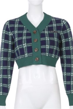 Vintage Sweater Vest Knitted Cardigan & Y2k Clothing Grunge Lolita Fairycore