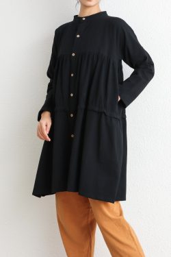Winter Autumn Thick Cotton Shir Dress Long Sleeves Linen Blouse I Can Make It In Heavier Fabric