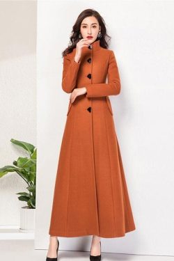 Women Long Full Length Wool Jacket Long Cozy Coat Plus Size Winter Coat Dress Coat Princess Coat Handmade Coat