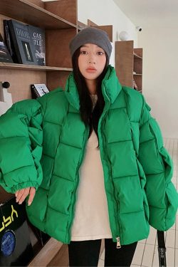 Women Parkas Warm Down Cotton Short Jacket Thick Knitted Loose Puffer Coat Stand Collar Female Outwear Coats Winter Fashion