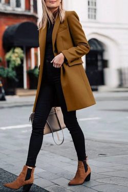 Women Streetwear Coats Oversized Women Streetwear Office Lady Warm Trench Coats Long Sleeve Blazer Solid Color Jackets Women Clothing