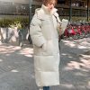 Women Winter X Long Parkas Solid Hooded Thicken Warm Female Snow Wear Coat Padded Loose Clothes Korean Jacket