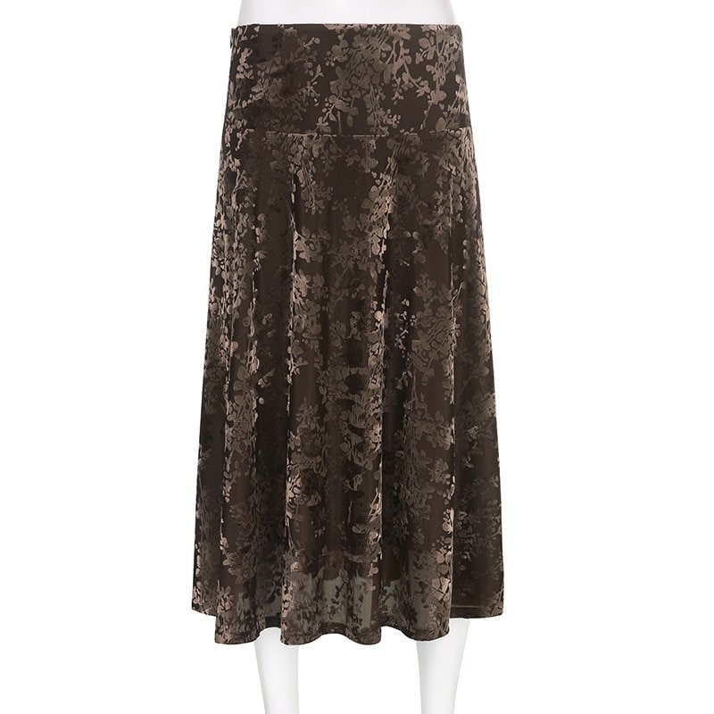 Wool Maxi Long Skirt Fairy Grunge Y2k Clothing A Line Midi Gothic Skirts