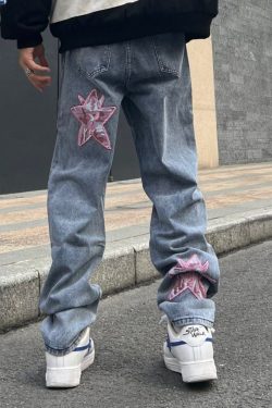 Y2k Baggy Hip Hop High Street Chrome Hearts Carti Spring And Autumn Loose Trapstar Vintage Grunge Streetwear Printed Drag Casual Star Pants