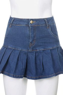 Y2k Denim High Waisted Sexy Mini Summer Short Underneath Skirt Summerwear Partyweaar Ravewear Festivalwear Harajuku Style