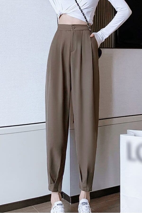 Y2k Fashion Dark Academia Clothing Casual Pants Vintage Loose High Waist Harem Retro Cyberpunk Woman Pants