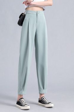 Y2k Fashion Dark Academia Clothing Casual Pants Vintage Loose High Waist Harem Retro Cyberpunk Woman Pants