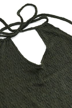 Y2k Green Knit Halter Dress