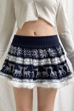 Y2k High Waist Knitted Aesthetic Grunge Mini Skirt
