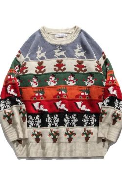 Y2k Modern Weihnachten Pullover Winter Herbst Knit Y2k Modern Geschenk Gift Baum Rentier Tannenbaum Merry Christmas Jumper Sweatshirt Hoodie
