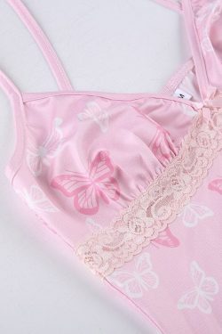Y2k Pink Butterfly Mini Dress