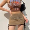 Y2k Vintage Aesthetic High Waist Fishnet Women's Mini Skirt