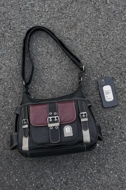 Y2k Vintage Fake Leather Shoulder Bag Retro Messenger Bag Pu Tote Purse Handbags